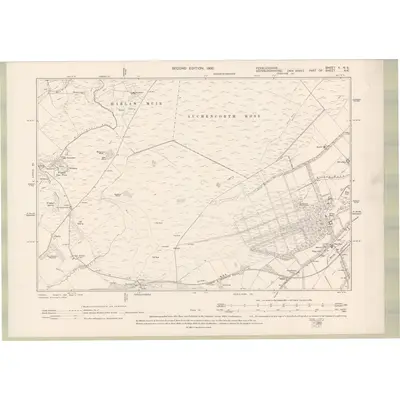 1898 Map of Peebles-shire Sheet V.NE, 1900 Print