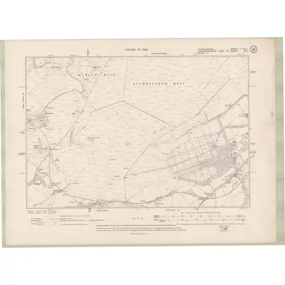 1906 Map of Peebles-shire Sheet V.NE, 1909 Print
