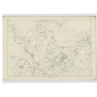 1856 Map of Peebles-shire, Sheet V, 1858 Print