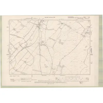 1897 Map of Peebles-shire Sheet VI.NW, 1900 Print