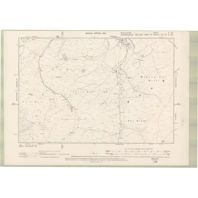 1897 Map of Peebles-shire Sheet VI.SE, 1900 Print