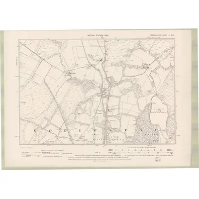 1897 Map of Peebles-shire Sheet VI.SW, 1900 Print