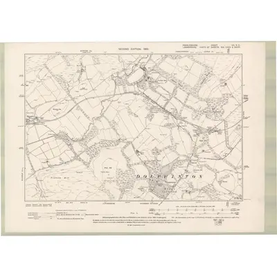 1898 Map of Peebles-shire Sheet VII.NE, 1900 Print