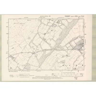 1898 Map of Peebles-shire Sheet VII.SE, 1900 Print