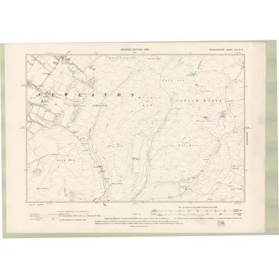 1897 Map of Peebles-shire Sheet VIII.NE, 1900 Print