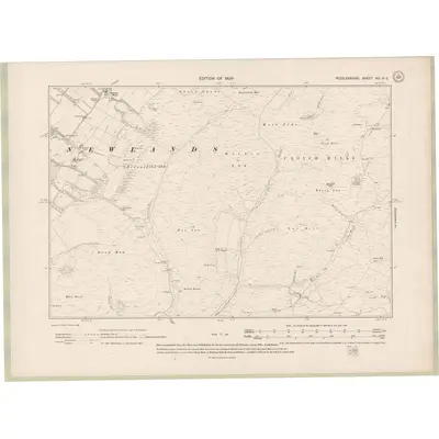 1906 Map of Peebles-shire Sheet VIII.NE, 1909 Print