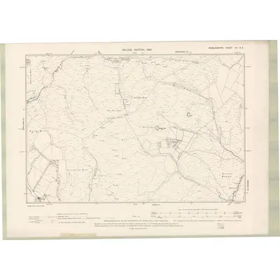 1897 Map of Peebles-shire Sheet VIII.SE, 1900 Print