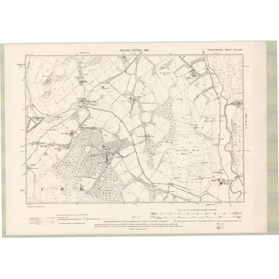 1897 Map of Peebles-shire Sheet VIII.SW, 1900 Print