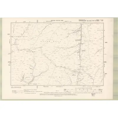 1897 Map of Peebles-shire Sheet X.NW, 1900 Print