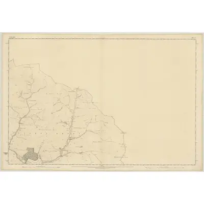 1856 Map of Peebles-shire, Sheet X, 1859 Print