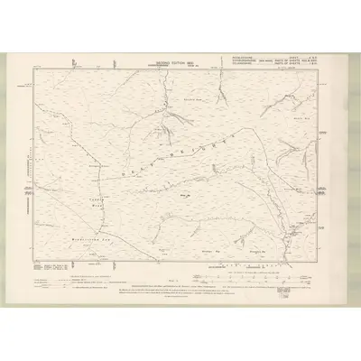1897 Map of Peebles-shire Sheet X.SE, 1900 Print