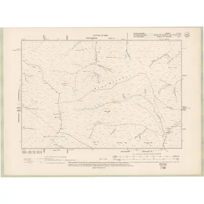 1906 Map of Peebles-shire Sheet X.SE, 1909 Print