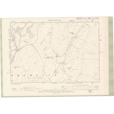 1897 Map of Peebles-shire Sheet XI.NE, 1900 Print