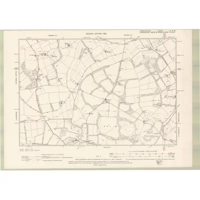 1897 Map of Peebles-shire Sheet XI.NW, 1900 Print