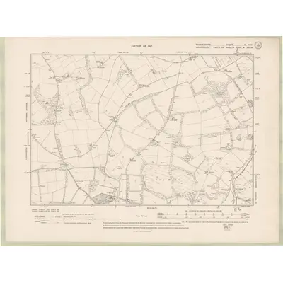 1906 Map of Peebles-shire Sheet XI.NW, 1912 Print
