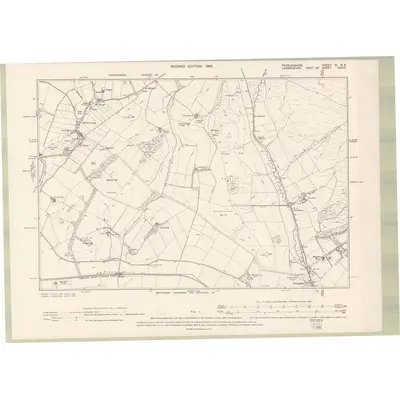 1897 Map of Peebles-shire Sheet XI.SE, 1900 Print