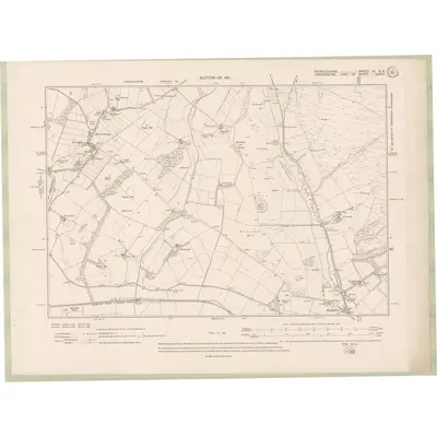 1906 Map of Peebles-shire Sheet XI.SE, 1911 Print