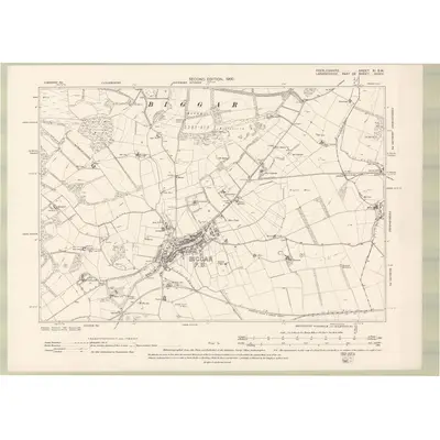 1897 Map of Peebles-shire Sheet XI.SW, 1900 Print