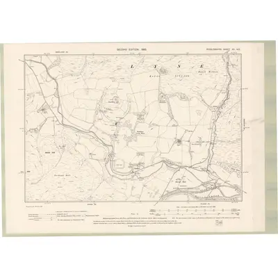 1897 Map of Peebles-shire Sheet XII.NE, 1900 Print