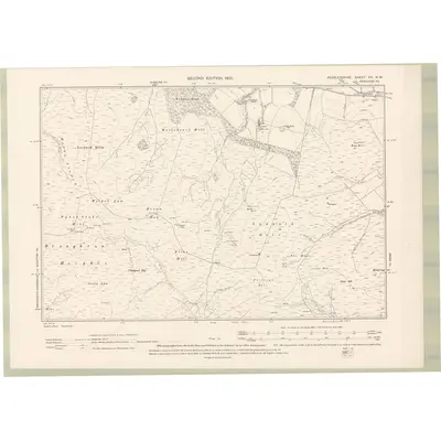 1897 Map of Peebles-shire Sheet XII.NW, 1900 Print