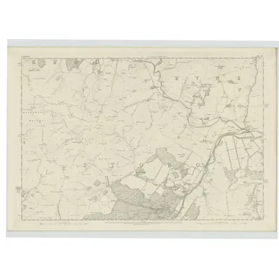 1856 Map of Peebles-shire, Sheet XII, 1859 Print