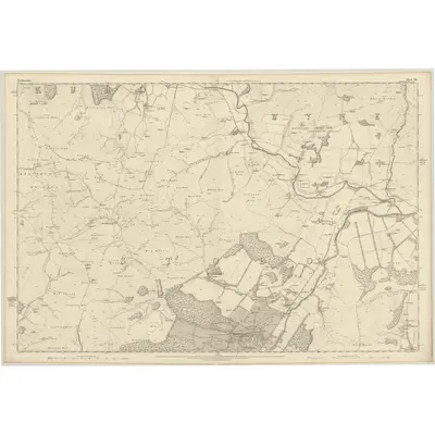 1856 Map of Peebles-shire, Sheet XII, 1859 Print