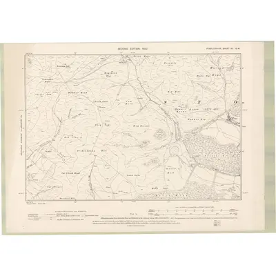 1897 Map of Peebles-shire Sheet XII.SW, 1900 Print