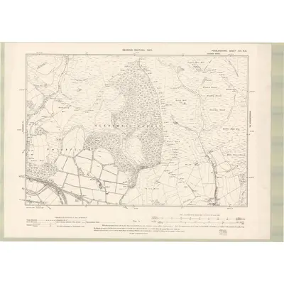 1897 Map of Peebles-shire Sheet XIII.NE, 1900 Print