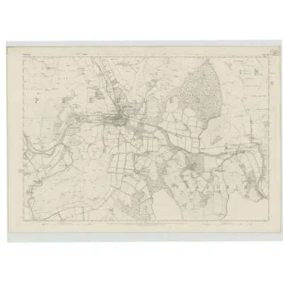 1856 Map of Peebles-shire, Sheet XIII, 1859 Print