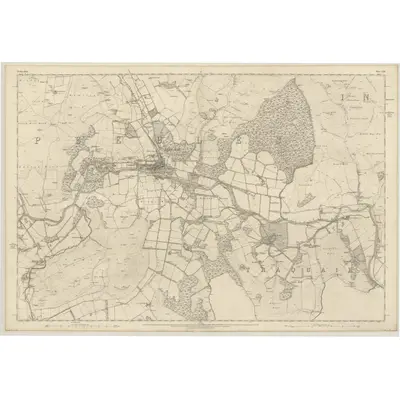 1856 Map of Peebles-shire, Sheet XIII, 1859 Print