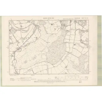 1897 Map of Peebles-shire Sheet XIII.SW, 1900 Print