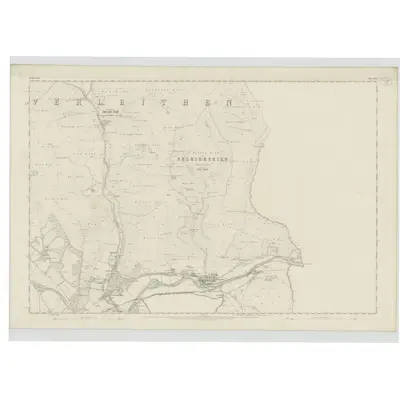1856 Map of Peebles-shire, Sheet XIV, 1859 Print