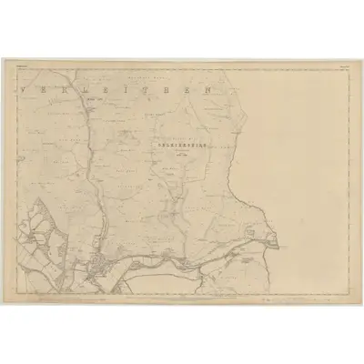 1856 Map of Peebles-shire, Sheet XIV, 1859 Print