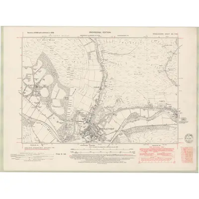 1938 Map of Peebles-shire Sheet XIV.SW, 1950 Print