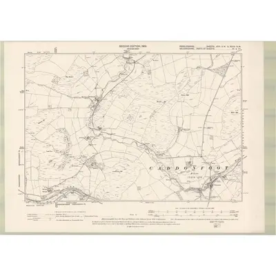 1897 Map of Peebles-shire Sheet XIVa.SW & XVIIIa.NW, 1900 Print