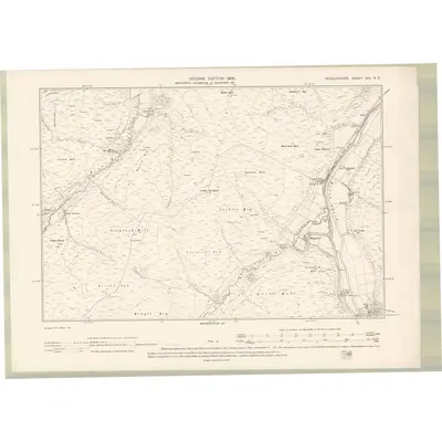 1897 Map of Peebles-shire Sheet XIX.NE, 1900 Print
