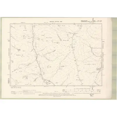 1897 Map of Peebles-shire Sheet XIX.NW, 1900 Print