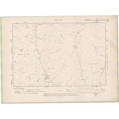 1906 Map of Peebles-shire Sheet XIX.NW, 1911 Print