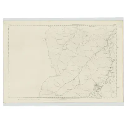 1856 Map of Peebles-shire, Sheet XIX, 1859 Print