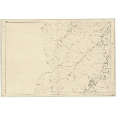 1856 Map of Peebles-shire, Sheet XIX, 1859 Print