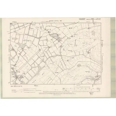 1897 Map of Peebles-shire Sheet XV.NW, 1900 Print