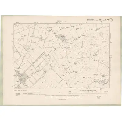 1906 Map of Peebles-shire Sheet XV.NW, 1912 Print