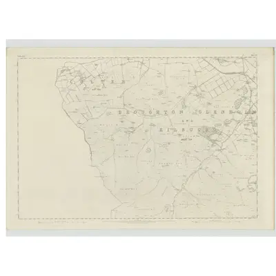 1856 Map of Peebles-shire, Sheet XV, 1859 Print