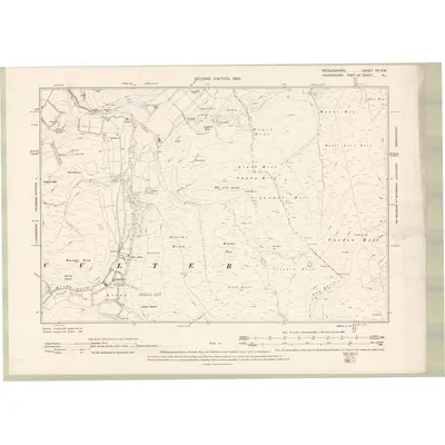 1897 Map of Peebles-shire Sheet XV.SW, 1900 Print