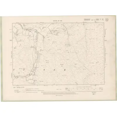 1906 Map of Peebles-shire Sheet XV.SW, 1912 Print