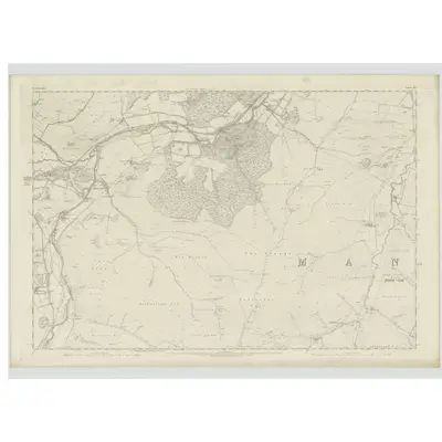 1856 Map of Peebles-shire, Sheet XVI, 1859 Print