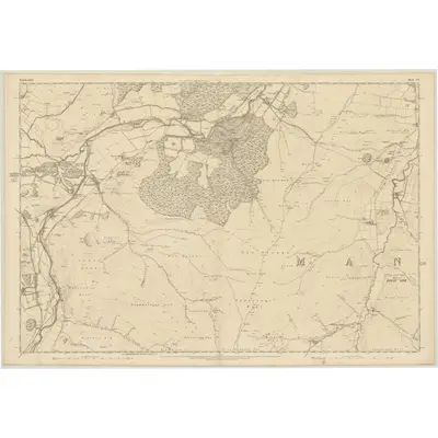 1856 Map of Peebles-shire, Sheet XVI, 1859 Print