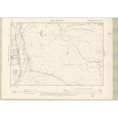 1897 Map of Peebles-shire Sheet XVI.SW, 1900 Print