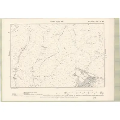 1897 Map of Peebles-shire Sheet XVII.NE, 1900 Print