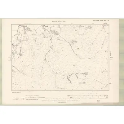1897 Map of Peebles-shire Sheet XVII.NW, 1900 Print